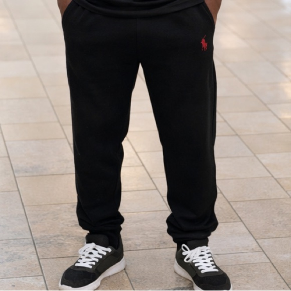 Polo by Ralph Lauren Black sweatpants with Red Logo